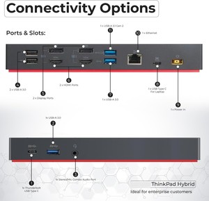 Base de Conexión <span class=keywords><strong>Lenovo</strong></span> <span class=keywords><strong>ThinkPad</strong></span> 40AF <span class=keywords><strong>Dock</strong></span> Gen 2 Nueva, Profesional, Thunderbolt 3 <span class=keywords><strong>USB</strong></span>-<span class=keywords><strong>C</strong></span> con Entrega de Energía de 135W para 10 Puertos 2.0 - Product Image 4