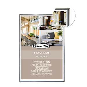 Modern Silver <b>A2</b>/A4 Size Metal Photo <b>Frame</b> 61 X 91.5 cm Square <b>Poster</b> <b>Frame</b> Decorative Wood and Glass Material - Product Image 3