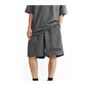 ชุดเสื้อยืดและกางเกงขาสั้นสำหรับผู้ชายชุดเสื้อยืดและกางเกงขาสั้นพิมพ์โลโก้เอง - Product Image 4