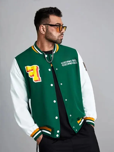 Fashion Wear Custom Best Quality Baseball <b>Jacket</b> Breathable Autumn <b>Slim</b> <b>Fit</b> Blank College Varsity <b>Jacket</b> For <b>Men</b> - Product Image 5