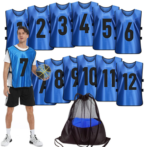 High Quality 100% Polyester <b>Training</b> Vest (12 Pack) Team Sports Pinnies Jerseys Adult Soccer <b>Bibs</b> Numbered Practice Breathable - Product Image 3