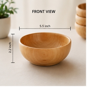 ชามไม้สำหรับเสิร์ฟ ล้างด้วยมือเท่านั้น อุปกรณ์รักษ์โลก - Product Image 4