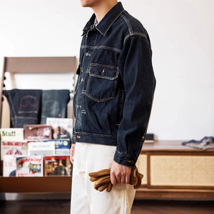 Nouvelle qualité 2024 veste hommes décontracté coton noir Denim Vintage jean mince lavé rétro classique jean manteau mâle hommes vêtements - Product Image 6