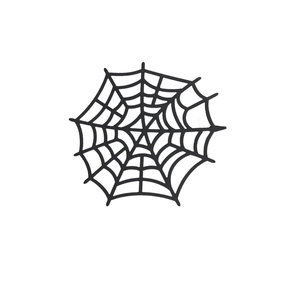 Tenture murale décorative design antique Web en fer noir mat Texte PC pour table Halloween Décoration faite à la main - Product Image 2