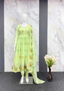 LANCEMENT DU NOUVEAU CONCEPANT KURTA AVEC TISSU DUPATTA PURE DOUX ORGANZA AVEC IMPRIMÉ FLORAL - Product Image 2