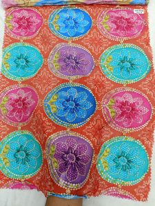 Vestido de lujo estampado elegante de tela de Chinon de viscosa 100% de calidad superior y Material Lehenga para niñas - Product Image 6