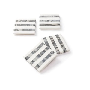 Sous-verre en marbre blanc de bonne qualité utilisation en gros chambre d'hôtel restaurant bureau nouvelle collection sous-verres vente chaude fabriqué en Inde - Product Image 6