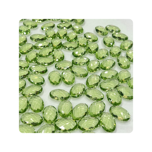Cuentas de Briolette ovaladas facetadas de cuarzo hidro verde menta AAA, piedras preciosas pulidas de 14x22mm para fabricación de joyas hechas a mano - Product Image 6
