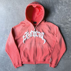 Wholesale Custom Puff Printing Crop <b>Top</b> Hoodies Sweatshirts Street Women's Oversized Cropped - Product Image 3