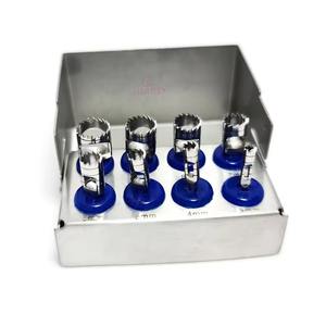 Kit de Trepanos Dentales Manuales de Acero Inoxidable, 8 Piezas |   Colores Personalizables |   Certificado CE |   Recubrimiento de titanio azul, oro y negro - Product Image 6