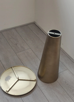 Meilleure vente Table basse ronde en métal doré avec plateau en bois de haute qualité Grand design traditionnel de haute qualité-Prix de gros