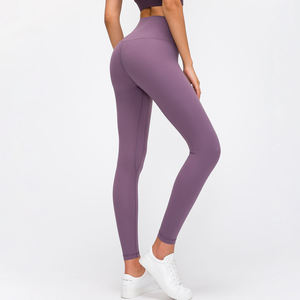 Vêtements de sport pour femmes, taille haute, pantalon de yoga, levage des fesses, compression élastique, legging taille moyenne sans couture, style décontracté, avec logo personnalisé - Product Image 4