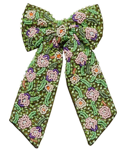 Serre-tête de mariage pour femme, élégant, brodé à la main avec perles, coquillages colorés et strass - Product Image 1