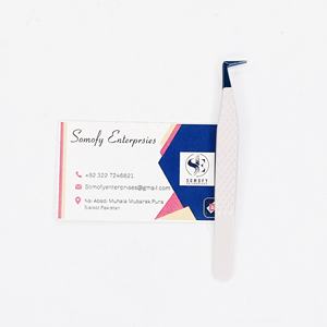 Pince à épiler professionnelle en acier inoxydable non magnétique, antistatique, durable, longueur 10 mm, précision, forme en L à 90 degrés, volume - Product Image 5