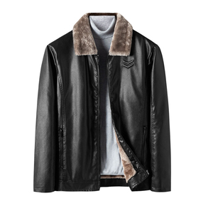 OEM Custom Logo Fashion Outdoor Men Streetwear Leather Jacket <b>Coat</b> - Product Image 6