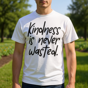 La bondad nunca se desperdicia, camiseta inspiradora para adultos, unisex, blanca - Product Image 1