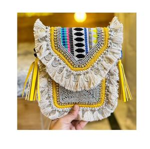 Mujeres indias diseñador estilo bohemio con cuentas embrague bolsos de mensajero bolsos hechos a mano compras de noche bolsos de fiesta con cuentas al por mayor - Product Image 3