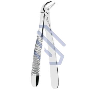 Fórceps dentales con certificación CE n. ° 87, instrumento quirúrgico manual para molares con caries inferiores, patrón inglés de acero inoxidable - Product Image 1