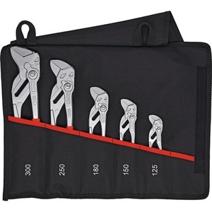 5-Piece Chrome-Plated Pliers Wrench <b>Set</b> with Roll-Up Pouch-KNIPEX - Product Image 1