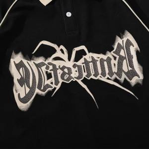 Polos de golf acanalados de algodón y poliéster de fábrica, camisas de cuello de solapa con bloque de color bordado con logotipo personalizado de gran tamaño - Product Image 4