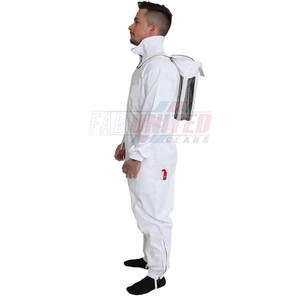 ชุดเลี้ยงผึ้งผ้าฝ้ายพร้อมผ้าคลุมซิปและหัวเข่าเสริมชุดเลี้ยงผึ้งแบบพรีเมี่ยมพร้อมฮู้ดที่ถอดออกได้และซิปแข็งแรง - Product Image 5