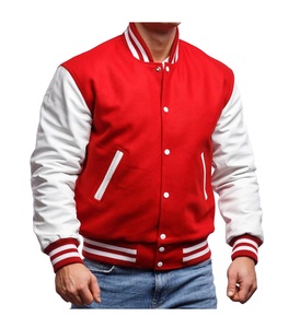 Wholesale 2026 Supplier Wool Varsity Jacket Ribbed Cuff Embroidery Logo College Varsity CollegeBaseballjacket for men - Product Image 1