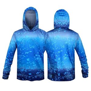 Chemise de pêche à manches longues à capuche pour homme, couleur unie, UPF 50, séchage rapide, pull-over, vêtements d'extérieur - Product Image 6
