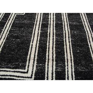 Alfombra de Lana Anudada a Mano, Color Gris Tomillo y Negro, con Patrón Geométrico y Abstracto, para el Hogar, Rectangular, para Pasillo o Sala de Estar -AKWL-1925 - Product Image 3