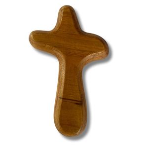 ป้ายแขวนผนังไม้สักไม้กางเขนแบบดั้งเดิม20ซม. ขัดเงาสำหรับบ้านป้ายสวดมนต์ศักดิ์สิทธิ์พิมพ์ดิจิตอล - Product Image 5