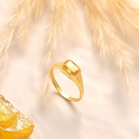 Bague en argent sterling 925 plaqué or rhodié avec pierre précieuse citrine rectangulaire pour femme, idéale pour mariage, fête, fiançailles, cadeau, bijoux fins