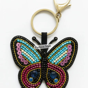 Llavero Artesanal con Cuentas, Lindos Llaveros con Cuentas de Frutas y Flores para Bolsos y Llaves - Product Image 1