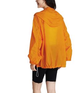 Vente en gros de vêtements de sport personnalisés 100% nylon avec fermeture éclair pour sport, gym, fitness, femmes, vestes coupe-vent en nylon à vendre - Product Image 2