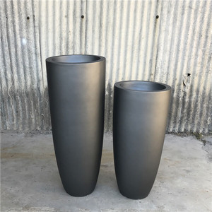 Nghệ thuật đơn giản màu trắng sợi thủy tinh hoa nồi hình nón FRP chậu và trồng - Product Image 5