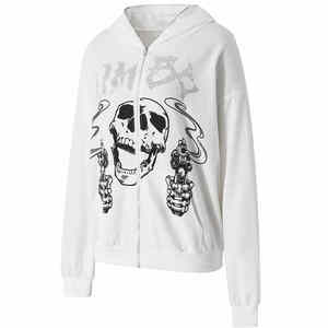 Sweat-shirt unisexe fabriqué en usine, personnalisé, de haute qualité, 100% coton, respirant, imprimé avec des strass brodés, imprimé numérique, hiver, délavé à la pierre - Product Image 1