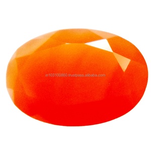 Pierre précieuse de cornaline de qualité 3A, de forme ovale facettée, de couleur orange, en vrac, prix de gros, pour la fabrication de bijoux, provenant d'un fournisseur - Product Image 3