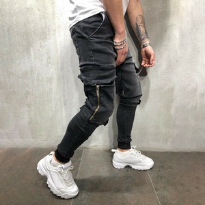 กางเกงยีนส์ผ้าฝ้าย100% สำหรับผู้ชาย, กางเกงย้อมสีล้วนซักได้สำหรับฤดูใบไม้ผลิ2025 - Product Image 6