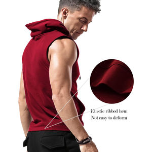 Sudadera Deportiva Personalizada de Moda para Hombre, sin Mangas, con Capucha, Ajustada, para Fitness - Product Image 3