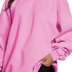 Venta al por mayor liso color sólido transpirable mujeres sudaderas/Logotipo personalizado impreso mujeres sudaderas para ropa de calle - Product Image 6