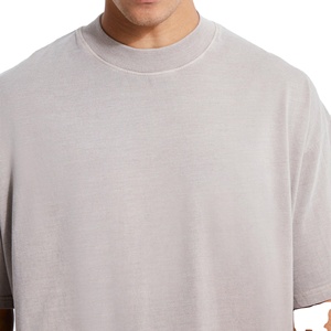 T-shirt 100% coton de haute qualité pour hommes T-shirt uni surdimensionné vierge léger et personnalisé surdimensionné pour l'été-Vente en gros - Product Image 5