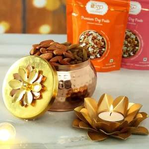 Classic <b>Decorative</b> Dry Fruits Jar Nut Jar Usage For Business Gifts And Diwali Decoration Home And Hotel - Product Image 3