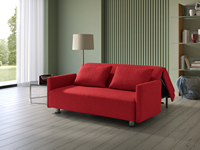 EVERGREENWEB Modernes 3-Sitzer Ausziehbares Schlafsofa 160 cm Made in Italy Faltbare Matratze Abnehmbar Wohnzimmer Weich