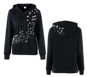 Sweat à capuche d'hiver personnalisé de haute qualité pour femme, imprimé, style streetwear, avec logo, doublure en polaire, polyester/coton respirant - Product Image 1