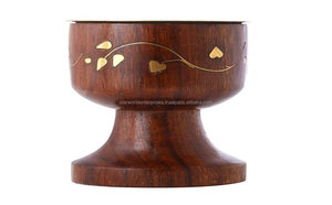 Brûleur d'encens en bois d'acacia Attrape-cendres en bois Porte-encens artisanal Encensoir en bois naturel Brûleur d'encens rustique - Product Image 5