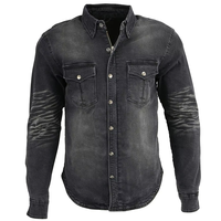 Erkekler İçin Vintage Mavi Kot Gömlek Günlük Slim Fit Nefes Alabilen Şehir Giysisi Toptan Dayanıklı Dikiş Özel Etiket