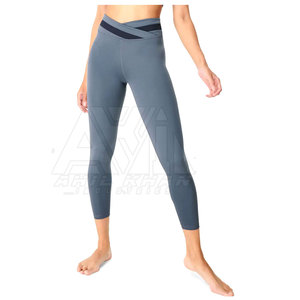 Prix d'usine Leggings pour femmes Meilleures ventes Pantalons à taille élastique unis Taille haute Spandex/Polyester Séchage rapide - Product Image 1