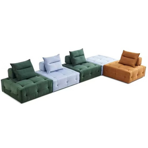 Juego de sofás pequeños para sala de estar acogedora Diseños de sofás compactos modernos para apartamentos - Product Image 6