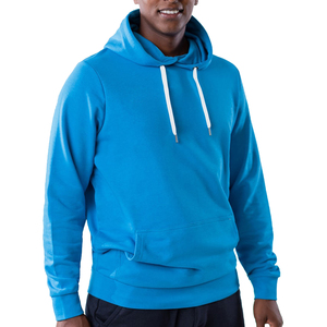 Sweat-shirts à capuche pour hommes en hiver - Tissu en polaire coton/polyester respirant et coupe-vent, respectueux de l'environnement, sweat-shirt personnalisé, design uni teint - Product Image 6