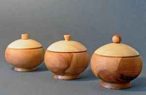 Mango Ebony Shisham Wood Lot de 3 boîtes de conserve Accessoires de cuisine pour le stockage à domicile-Couvertures de vaisselle en sucre, café et thé - Product Image 5