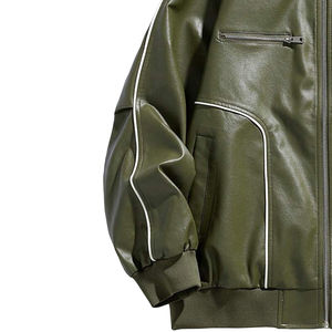 Nuevas chaquetas de cuero Nueva llegada Chaqueta ajustada para hombre - Product Image 3