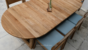 La Cana Oval Solid Teak <b>Foldable</b> 8 Seater Modern Outdoor <b>Dining</b> <b>Table</b> - Product Image 3